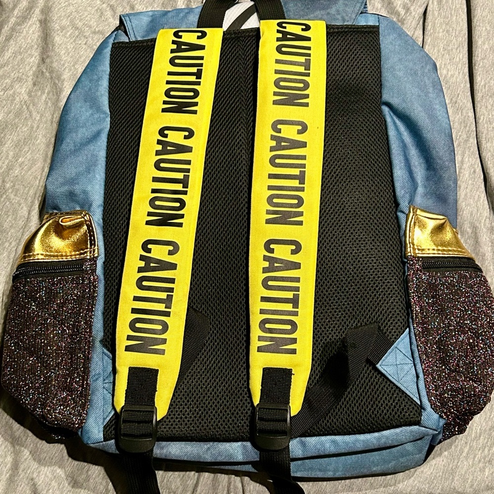 NWT DC comics/Warner brothers Birds of Prey Blue & Gold Backpack